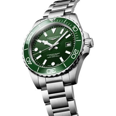 Longines HydroConquest L37884066 gr�nn, mekanisk 300 m