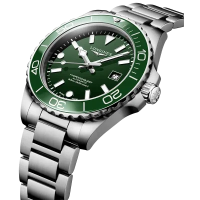 Longines HydroConquest L37884066 gr�nn, mekanisk 300 m