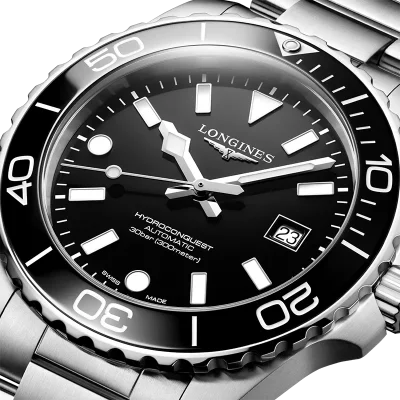 Longines HydroConquest L37884566 Sort Mekanisk Automatisk