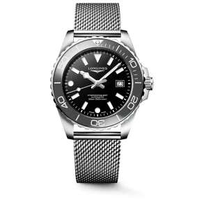 Longines HydroConquest L37884706 sort mekanisk klokke