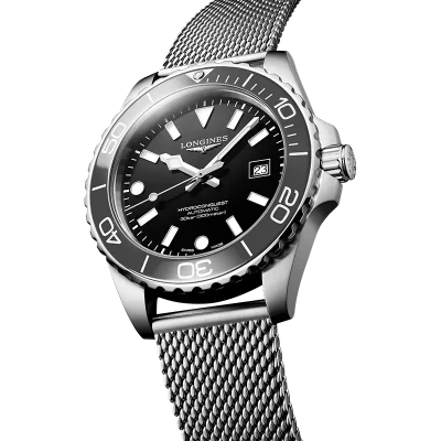 Longines HydroConquest L37884706 sort mekanisk klokke