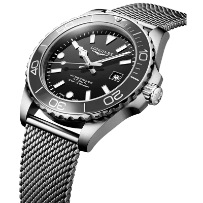 Longines HydroConquest L37884706 sort mekanisk klokke