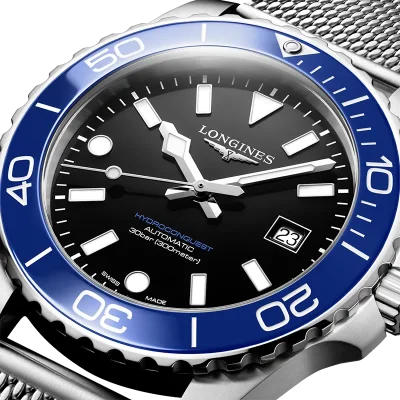 Longines HydroConquest L37884906 svart automatisk klokke