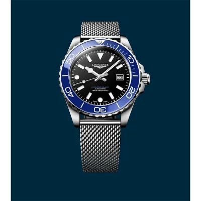 Longines HydroConquest L37884906 svart automatisk klokke