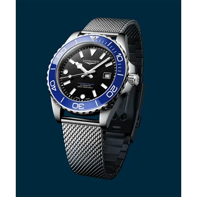 Longines HydroConquest L37884906 svart automatisk klokke