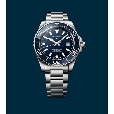 Longines HydroConquest L37884966 Bl� Safirglass Automatisk