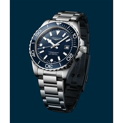 Longines HydroConquest L37884966 Bl� Safirglass Automatisk