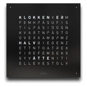 QLOCKTWO Earth 90 Black Pepper NORWEGIAN