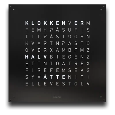 QLOCKTWO Earth 90 Black Pepper NORWEGIAN