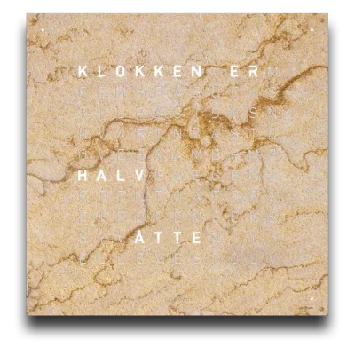 QLOCKTWO Earth 90 Creator's Edition Desert NORWEGIAN