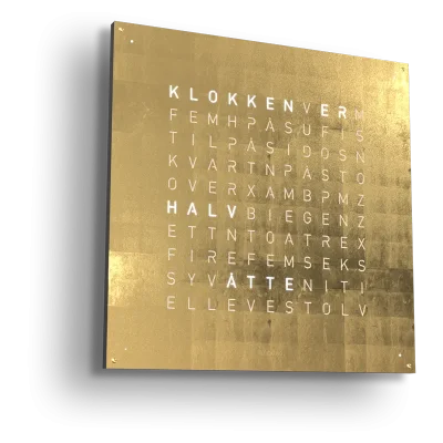 QLOCKTWO Earth 90 Creator's Edition Gold NORWEGIAN