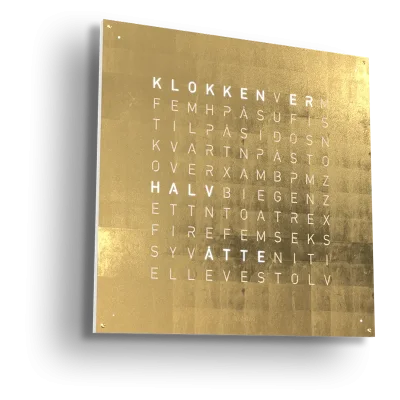 QLOCKTWO Earth 90 Creator's Edition Gold NORWEGIAN