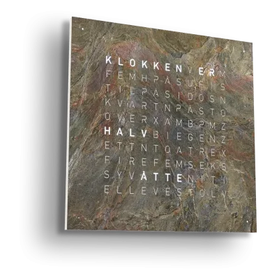 QLOCKTWO Earth 90 Creator's Edition Glintscape NORWEGIAN