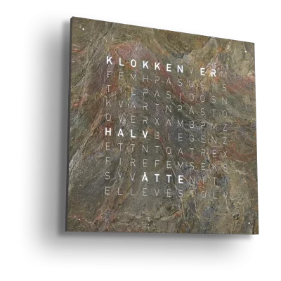 QLOCKTWO Earth 90 Creator's Edition Glintscape NORWEGIAN