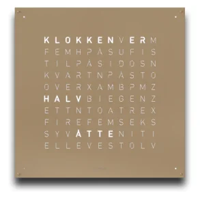 QLOCKTWO Earth 90 Hazelnut NORWEGIAN