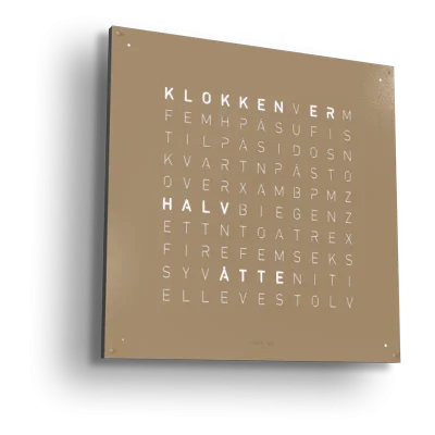 QLOCKTWO Earth 90 Hazelnut NORWEGIAN
