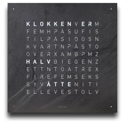 QLOCKTWO Earth 90 Creator's Edition Metamorphite NORWEGIAN