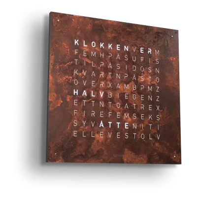 QLOCKTWO Earth 90 Creator's Edition Rust NORWEGIAN