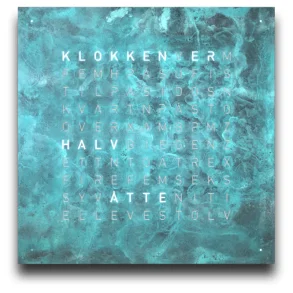 QLOCKTWO Earth 90 Creator's Edition Vintage Copper NORWEGIAN