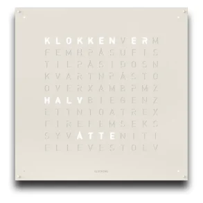 QLOCKTWO Earth 90 White Pepper NORWEGIAN
