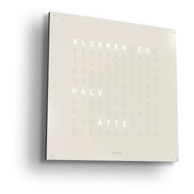 QLOCKTWO Earth 90 White Pepper NORWEGIAN