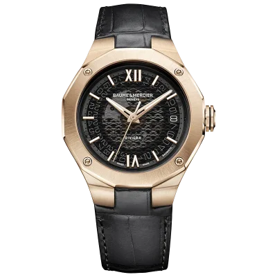 Riviera Baumatic 39MM, 18K PG/L DI: GREY