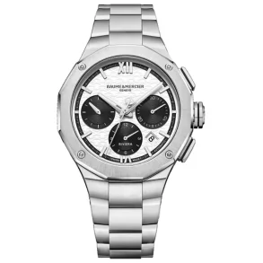 MOA10827 RIVIERA CHRONO 41 MM ST/ST DI:WHT