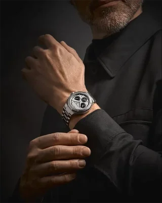 MOA10827 RIVIERA CHRONO 41 MM ST/ST DI:WHT