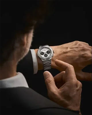 MOA10827 RIVIERA CHRONO 41 MM ST/ST DI:WHT