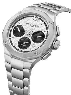 MOA10827 RIVIERA CHRONO 41 MM ST/ST DI:WHT