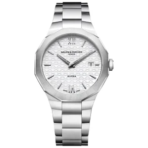 RIVIERA 39MM ST/ST DI:WHT QUARTZ