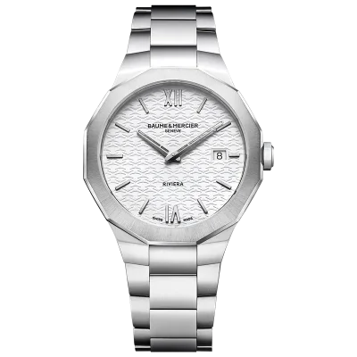 RIVIERA 39MM ST/ST DI:WHT QUARTZ