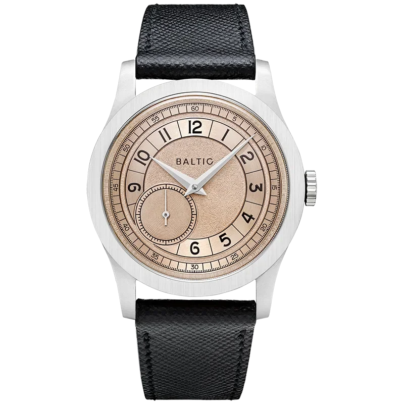MR ROULETTE SALMON - Stitched Saffiano Black