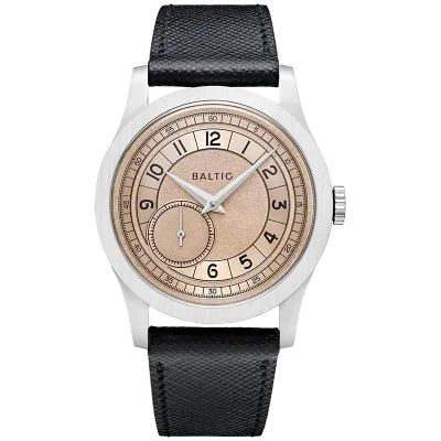 MR ROULETTE SALMON - Stitched Saffiano Black