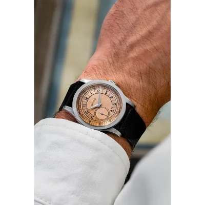 MR ROULETTE SALMON - Stitched Saffiano Black
