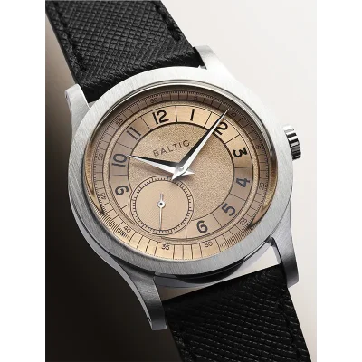 MR ROULETTE SALMON - Stitched Saffiano Black