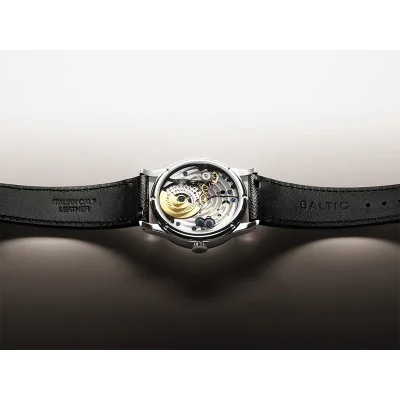 MR ROULETTE SALMON - Stitched Saffiano Black