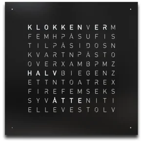 QLOCKTWO Earth 45 Black Pepper NORWEGIAN