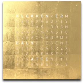 QLOCKTWO Earth 45 Creator's Edition Gold NORWEGIAN