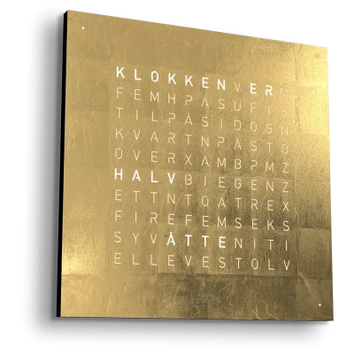 QLOCKTWO Earth 45 Creator's Edition Gold NORWEGIAN