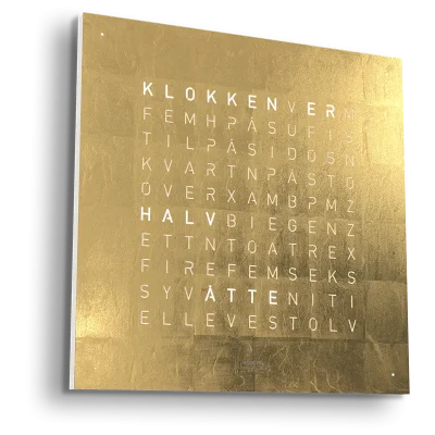 QLOCKTWO Earth 45 Creator's Edition Gold NORWEGIAN