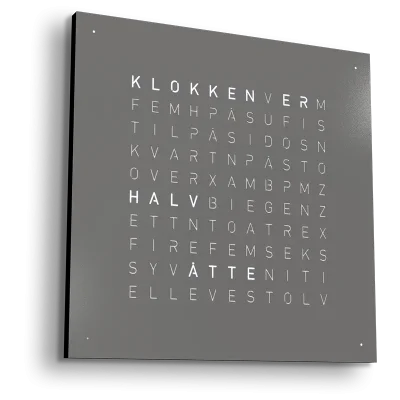 QLOCKTWO Earth 45 Grey Pepper NORWEGIAN