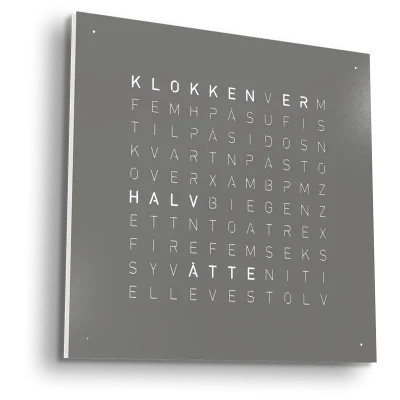 QLOCKTWO Earth 45 Grey Pepper NORWEGIAN