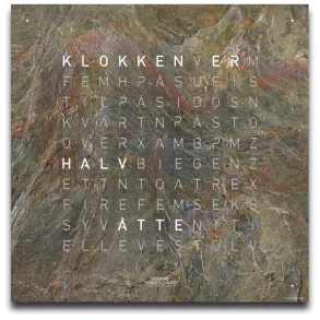QLOCKTWO Earth 45 Creator's Edition Glintscape NORWEGIAN