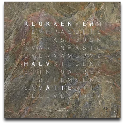 QLOCKTWO Earth 45 Creator's Edition Glintscape NORWEGIAN