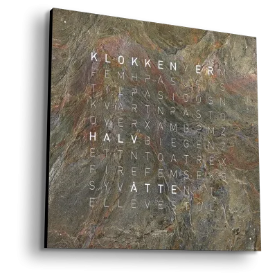 QLOCKTWO Earth 45 Creator's Edition Glintscape NORWEGIAN