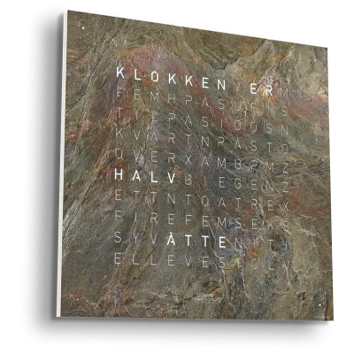 QLOCKTWO Earth 45 Creator's Edition Glintscape NORWEGIAN