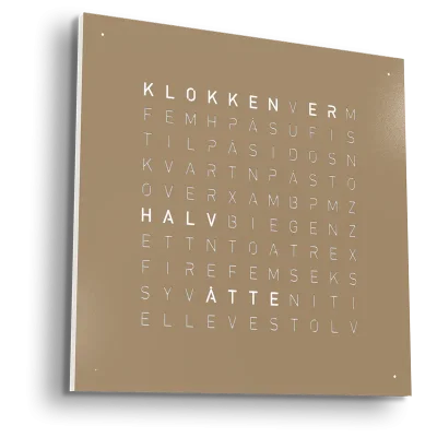 QLOCKTWO Earth 45 Hazelnut NORWEGIAN