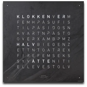 QLOCKTWO Earth 45 Creator's Edition Metamorphite NORWEGIAN