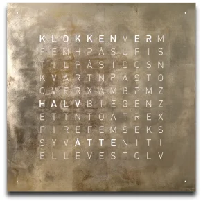QLOCKTWO Earth 45 Creator's Edition Silver and Gold NORWEGIAN
